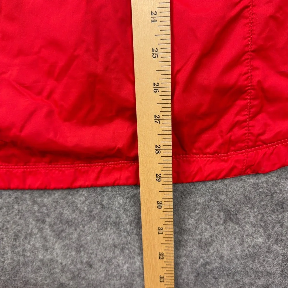 Nike Rain Jacket Mens Medium Red Foundation 12 Hooded Windbreaker Zip Soccer